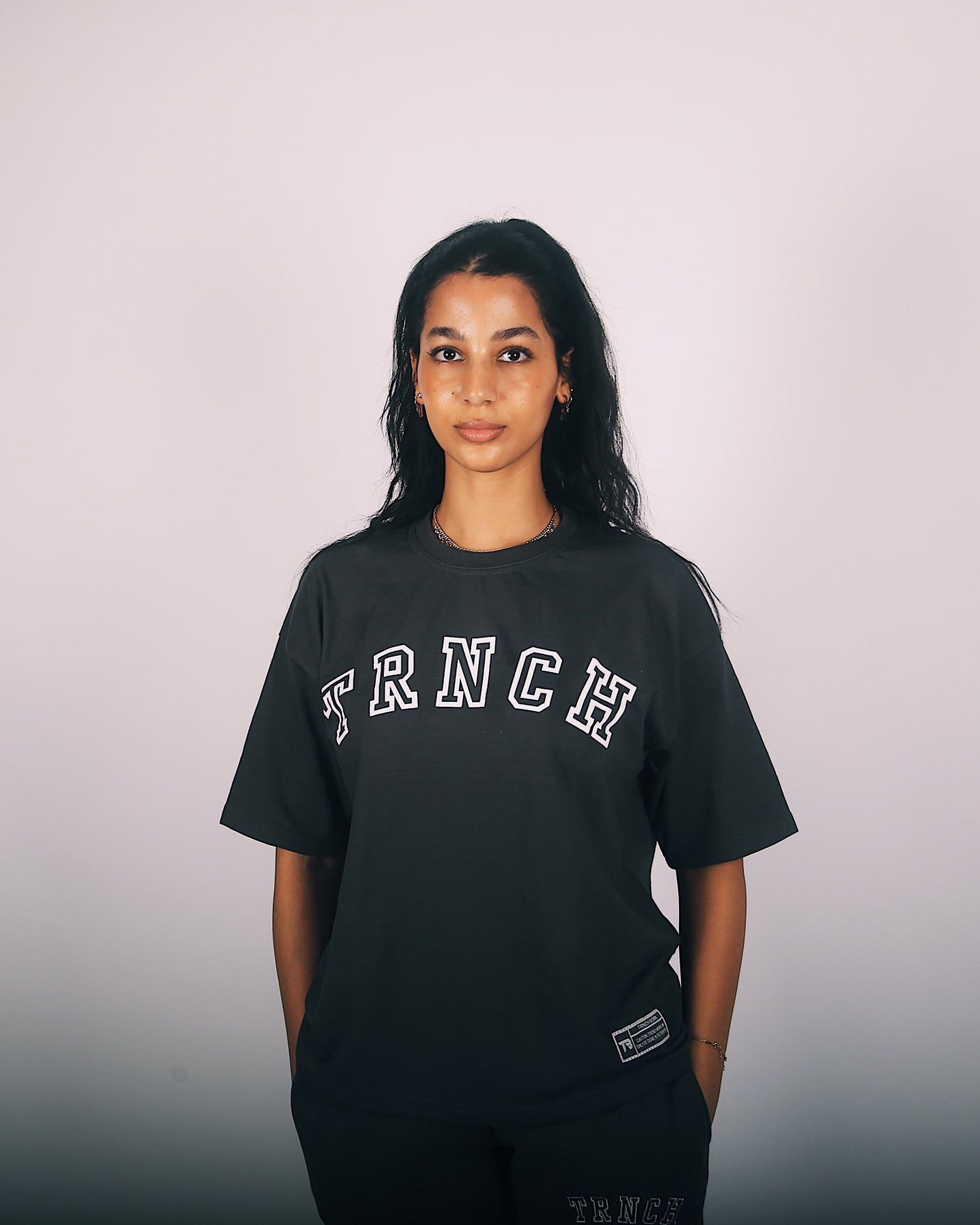 TRNCH Signature Oversized T-shirt - Charcoal